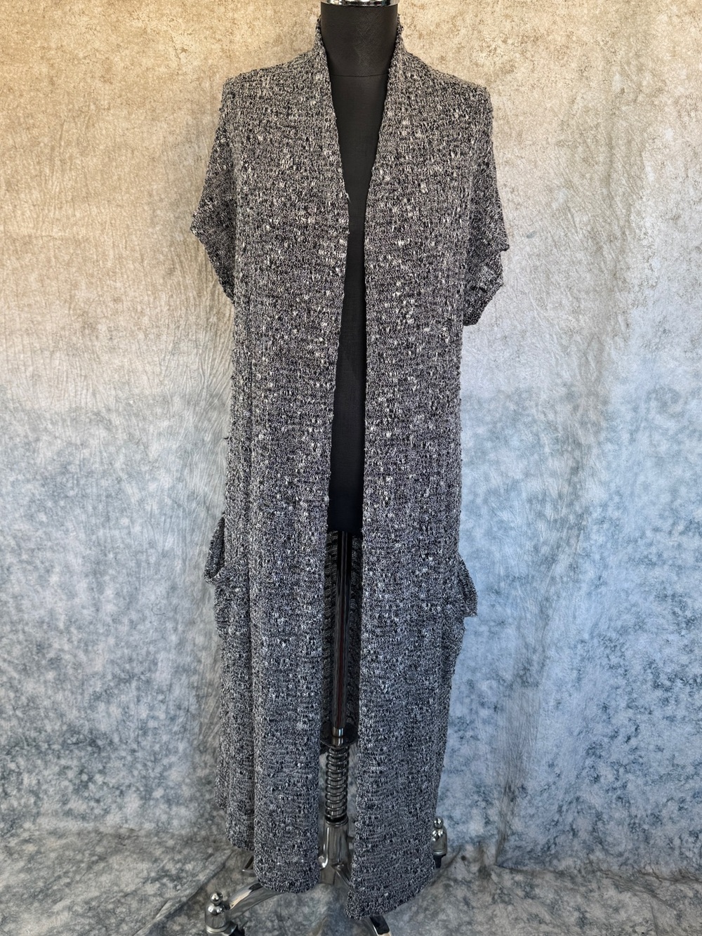 Olivia Moon Boucle Knit Long Sweater Cardigan
